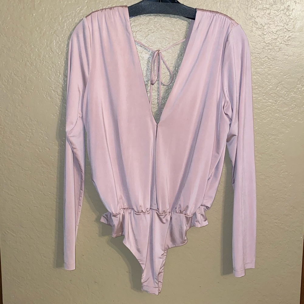 New Lovers And Friends Pink Bodysuit Gem